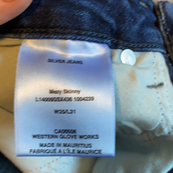 Silver Mazy High Rise Skinny - Picture 3 of 4